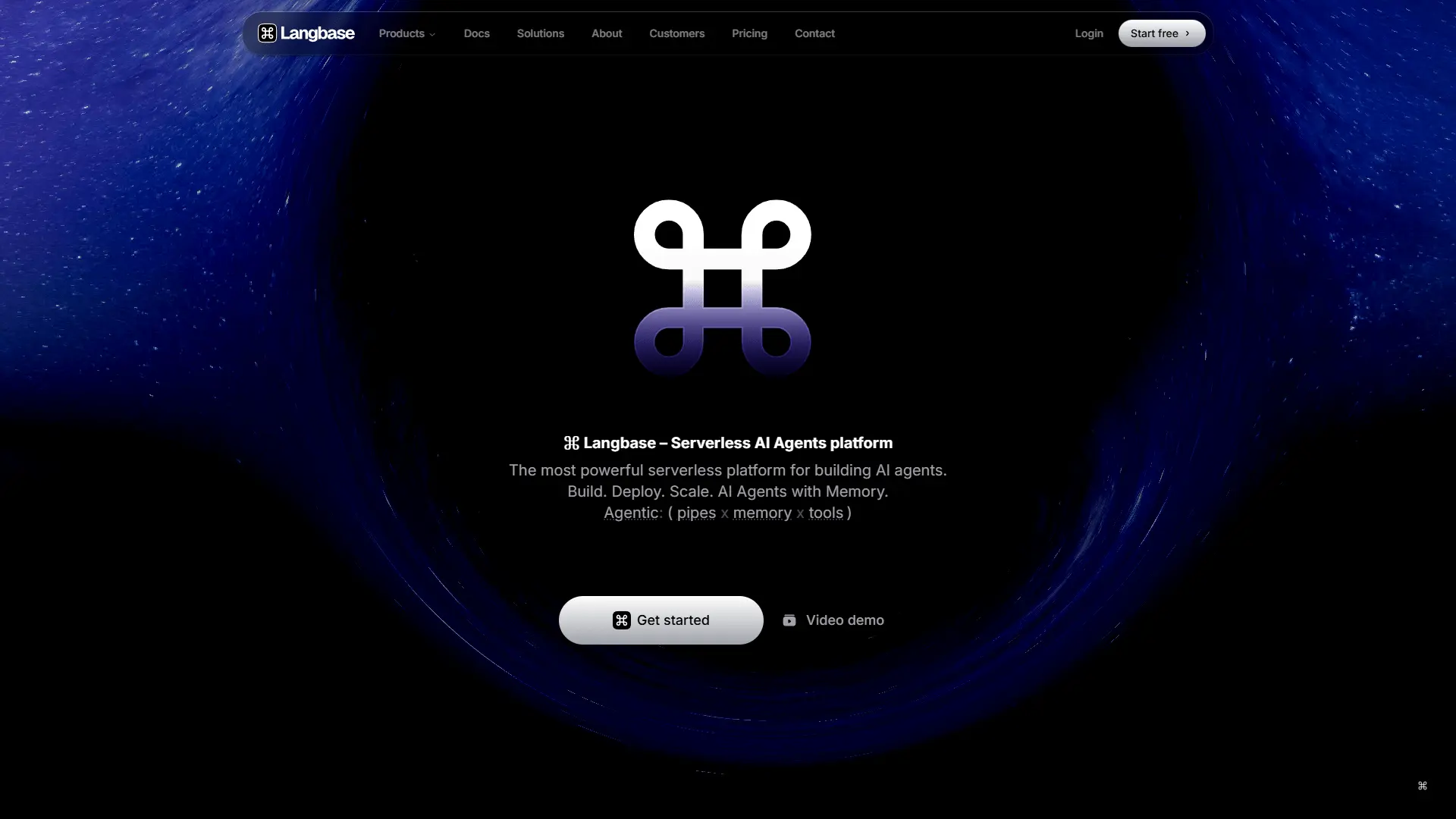 Screenshot of Langbase