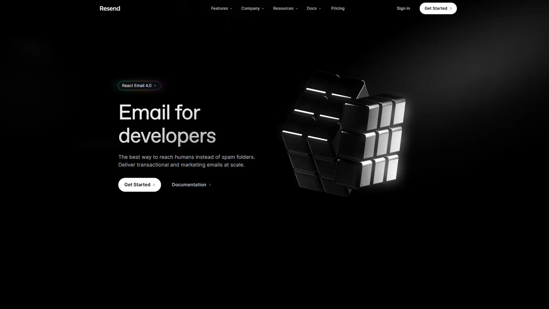 Screenshot of Resend