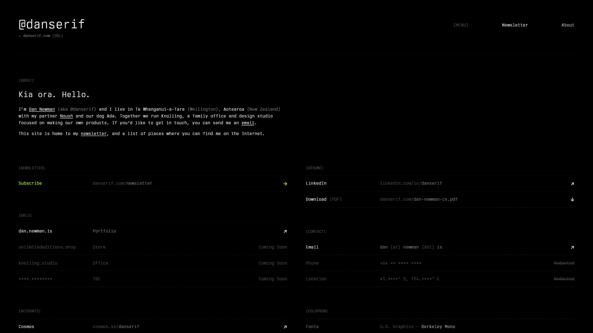 Screenshot of Dan Newman